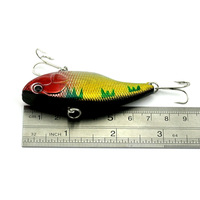 TOPRIGHT 18g 75mm V1004 Leurre de pêche crankbait sans ailettes, vibreur coulant, vibreur coulant à bruit, wobblers de pêche, leurre pour pêche au bar