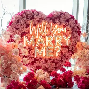 Individuelles Neonschild Heirat mich Zeichen Led-Schild für Hochzeit im Freien Party