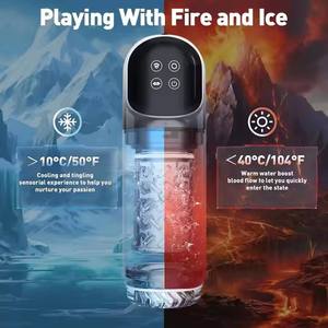 LCD masturbador masculino automático 7 empuje succión giratorio lamiendo vibración Stroker adulto pene bomba juguetes sexuales para hombres - Product Image 5