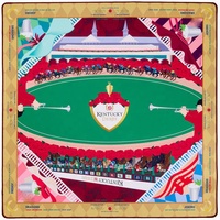 Tapis de table de mahjong moderne Chinoiserie, écologique, de luxe, en néoprène vert lisse, résistant à l'eau, insonorisant, pliable