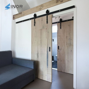 Améliore l'aménagement de la maison, rend la pièce plus ordonnée et plus belle, porte de grange en bois pratique et de qualité supérieure pour toutes les pièces - Product Image 6