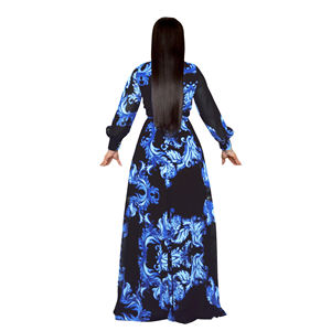 Abiti Lunghi Floreali da Donna Taglie Forti con <span class=keywords><strong>Maniche</strong></span> <span class=keywords><strong>Lunghe</strong></span> - Product Image 6