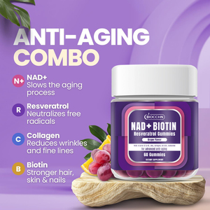 <span class=keywords><strong>Nad</strong></span> resveratrol gummies, อาหารเสริม <span class=keywords><strong>NAD</strong></span> สำหรับผู้หญิงและผู้ชายที่มีคอลลาเจนไบโอตินสนับสนุนสารต้านอนุมูลอิสระการฟื้นฟูเซลล์และพลังงาน - Product Image 4