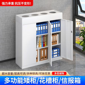 Office Cabinet With Flower Trough 900mm Width Adjustable <b>Shelf</b> Storage Cabinet For Office Use - Product Image 5