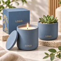 Umweltfreundliche Natürliche Sojawachs Aromatherapie Duftkerze Maßgefertigter Minimalistischer Keramikbehälter Duftkerze für Zuhause