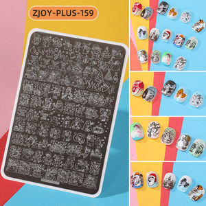 Noël Nail Art estampage plaque <span class=keywords><strong>dessin</strong></span> modèle hiver flocons <span class=keywords><strong>de</strong></span> <span class=keywords><strong>neige</strong></span> <span class=keywords><strong>bonhomme</strong></span> <span class=keywords><strong>de</strong></span> <span class=keywords><strong>neige</strong></span> wapiti Floral Image pochoir moule ongles impression outils - Product Image 1