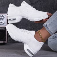 Chaussures de danse sportives respirantes personnalisées en gros pour femmes, tige en PU, semelle à coussin d'air, antidérapantes, pour hip-hop et jazz, automne-été