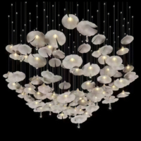 Lustre en forme de fleur JYLIGHTING pour décoration intérieure, hôtel, villa, centre commercial, escalier, projet personnalisé, LED moderne réglable
