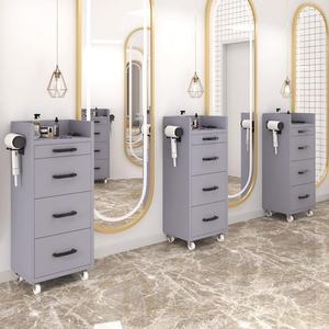 Professional 2025 White Rolling Barber Spa Facial Metal Hair Salon Beauty Salon Hairdressing <b>Trolley</b> Carts - Product Image 3