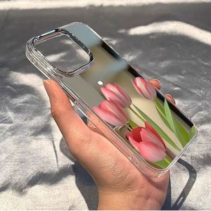 เคสโทรศัพท์มือถือ INS Luxury 2025 รุ่นใหม่ลายดอกยูจิน สำหรับ iPhone17 16 15 Pro Max 14 13 12 11  แบบกระจก ป้องกันการกระแทก - Product Image 6