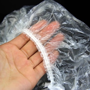 18 ''(46cm) Taille Spa Salon Beauté Hôtel Soins Des Cheveux Jetable Transparent Bain Bouffant Étanche Élastique En Plastique <span class=keywords><strong>Bonnet</strong></span> <span class=keywords><strong>De</strong></span> <span class=keywords><strong>Douche</strong></span> - Product Image 5
