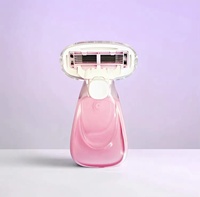 Rasoir portable pour femmes à tête rotative à 360° avec 5 lames en acier inoxydable pour l'épilation et les soins de la peau, mini rasoir