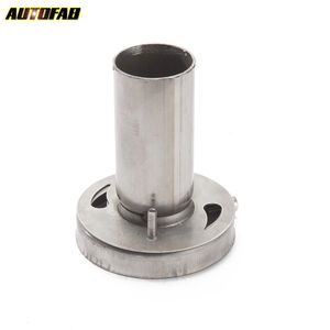 AUTOFAB- Silenciador de escape con punta redonda ajustable de acero inoxidable de 4.5 "Extraíble ajustable AF-XS45 - Product Image 1