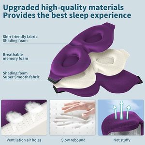 Máscara de Dormir Contorneada en 3D, MOQ de 100 Unidades, Sin Presión en los Ojos, Copas Oculares Profundas de 13 mm para Maquillaje y Usuarios de Pestañas Postizas - Product Image 4