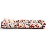 Canapé en molleton chenille flocon de neige de style italien personnalisé, 2-3 places, pour salon, hôtel, ou espace commercial
