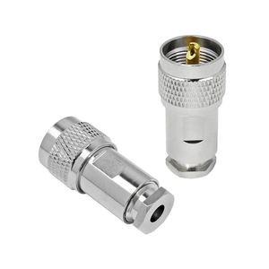 Abrazadera de conector UHF macho PL259 para Cable RG58 50 Ohm chapado en oro para antena CB Radio Ham comunicación marina - Product Image 6