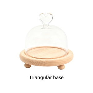 Campana <span class=keywords><strong>de</strong></span> Cristal Transparente con Base <span class=keywords><strong>de</strong></span> Madera para Exhibición Navideña, Campana <span class=keywords><strong>de</strong></span> Cristal Hecha a Mano, Portavelas, Globo Decorativo - Product Image 5