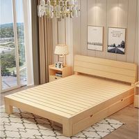 AILICHEN Vente directe Mobilier moderne de chambre à coucher de style lit double escamotable en bois massif avec rangement