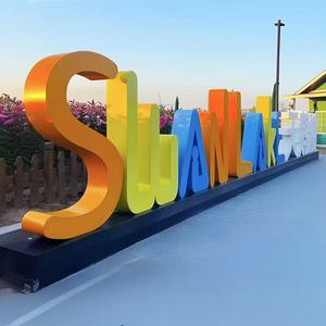 Letras Gigantes 3D de Metal, Letrero Personalizado, Escultura de Letras Gigantes Impermeables con Control Remoto para Áreas Públicas - Product Image 1