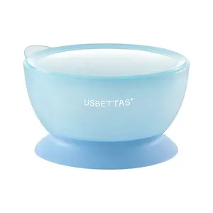 Free sample baby bowls safe food grade PP transparent nonslip spill proof bowl wholesale baby bowls with suction cup