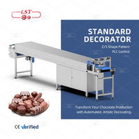 Machines de production automatiques de décoration et d'enrobage de chocolat 3D LST avec tunnel de refroidissement, machine de boulangerie pour chocolat, pour fabricant de lait de noix