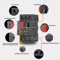 Interruptor de Protección de Motor de Corriente Residual Industrial WiFi LCELE GV2, Construcción de Cobre y Plástico, Capacidad de Ruptura de 4.5kA