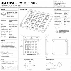 Tester per Switch in Acrilico Solido Personalizzato con Stampa UV, Pannello Espositivo per Switch di Tastiere Meccaniche per Collezionisti e Appassionati di Estetica per Setup da Scrivania Geek - Product Image 2