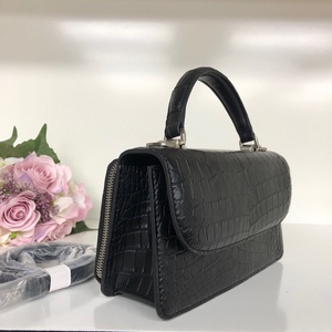 100% crocodile leather crossbody crocodile leather box bag top handle work bag date night shoulder bag - Product Image 6