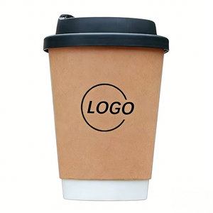 Vasos <span class=keywords><strong>de</strong></span> Papel Desechables <span class=keywords><strong>para</strong></span> Bebidas, Té con Leche, Café Caliente o Helado, con Tapa y Logotipo Personalizado al por Mayor - Product Image 1