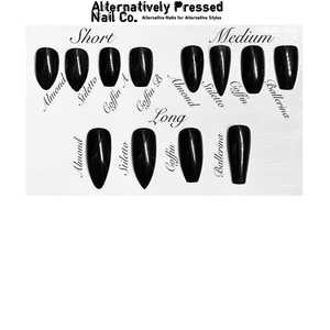 Ensemble d'ongles press-on personnalisés Mandala en verre noir - Acrygel - Product Image 1