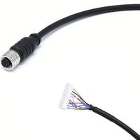 Conector M12, Cable de soldadura codificado de 12 Pines, conector hembra recto, Terminal de arnés de cables, conector electrónico impermeable