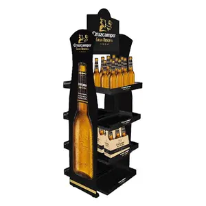 Beautiful Design Large Floor Standing Metal Wine Beer Display Stand