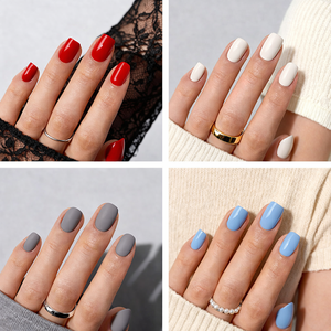 Ongles artificiels en <span class=keywords><strong>gel</strong></span> souple ovales en amande, couvrance totale, réutilisables, à presser, de haute qualité, prêts pour le salon - Product Image 3