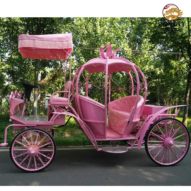 Venta al por mayor Refrescante carro eléctrico sin caballos cuento de hadas Cenicienta etapa entrenador boda mágica caballo buggy