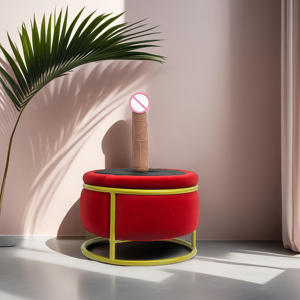 Venda Quente Cadeira Sexual Beixiu em Veludo Vermelho com PVC e Metal, Vibradores Fornecidos pela Fábrica, Móveis Sexuais para Orgasmo Feminino - Product Image 4