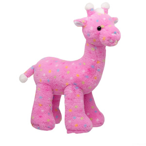 Jouets en peluche animaux mignons roses à pois colorés, girafe, lion, chameau en peluche douce pour filles, cadeau - Product Image 2