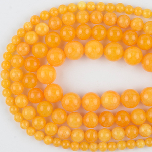 AsVrai U Natural <strong>Yellow</strong> <strong>Jades</strong> <strong>Stone</strong> Loose Round Beads for Jewelry Making Spacer Beads Diy Women Bracelets Accessories - Product Image 3
