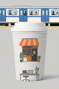 แขนเสื้อถ้วยกาแฟนีโอพรีนทำจากวัสดุดำน้ำออกแบบได้ตามต้องการมีรูปแบบการเล่าเรื่อง - Product Image 6