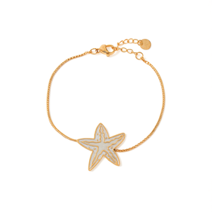 Fashion Charm <b>Bracelet</b> Gold Plated 316L Stainless Steel Starfish Pendant Sustainable Resistant Jewelry - Product Image 2