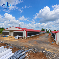 Structure en acier pour abri à bétail, bâtiment agricole préfabriqué pour projets d'élevage