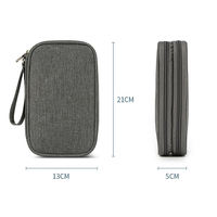 Sac organisateur de câbles de voyage indispensable, multifonctionnel, double couche, pour le rangement des câbles de données et autres gadgets
