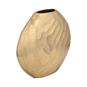 Vaso in Metallo Scolpito e Texturizzato, Moderno Vaso Decorativo per Fiori, per Soggiorno, Camera da Letto, Ufficio, Scrivania, Arredamento Casa - Product Image 2