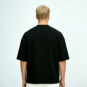 Camiseta de Hombre de Lujo, Hombros Caídos, Cuello Redondo, Lisa, al por Mayor, Diseño Personalizado, 100% Algodón - Product Image 2