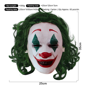 Máscara de Payaso Villano Inspirada en el Joker, Máscara de Látex para Disfraz de Halloween - Product Image 4