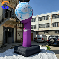 Modèle de microphone gonflable géant personnalisé en tissu Oxford avec souffleur, idéal pour la publicité, les événements extérieurs, les bars et la décoration.
