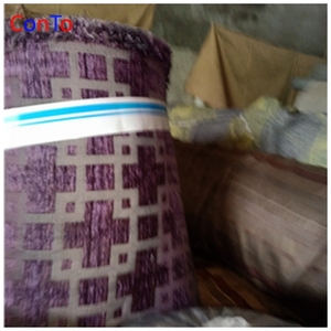 Professional Suede Upholstery Fabric <strong>Peacock</strong> Chenille Damask Fabric Sofa Pillow <strong>Cushion</strong> - Product Image 5