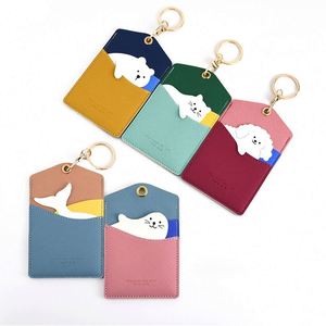 Llaveros de Cuero PU con Animales Adorables al por Mayor, Llavero Personalizado con Tarjetero Colorido para Uso Escolar Infantil, Accesorio Promocional - Product Image 4