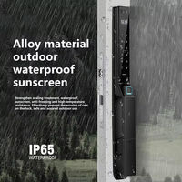Serrure de porte intelligente avec interphone vidéo, lecteur d'empreintes digitales 3D, carte Tuya Wifi, en aluminium étanche, pour porte coulissante