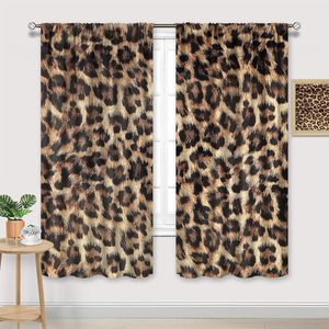 Cinbloo stampa leopardata marrone <span class=keywords><strong>tende</strong></span> 42W x 63H pollici tascabili con motivo selvaggio in pelle di animali <span class=keywords><strong>Safari</strong></span> decorazioni per donne e uomini - Product Image 5