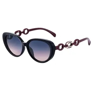 New Cat-Eye Sunglasses Women's Trendy Sunglasses LM-99113 Trendy PC Lens PC Frame Shades New Cat-Eye Sunglasses